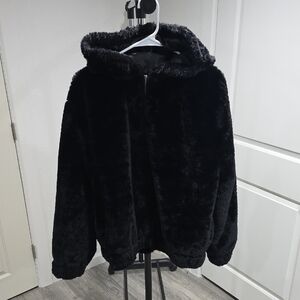 Wild Fable Women's Fuzzy Faux Fur Zip-Up Jacket Sizes XXL